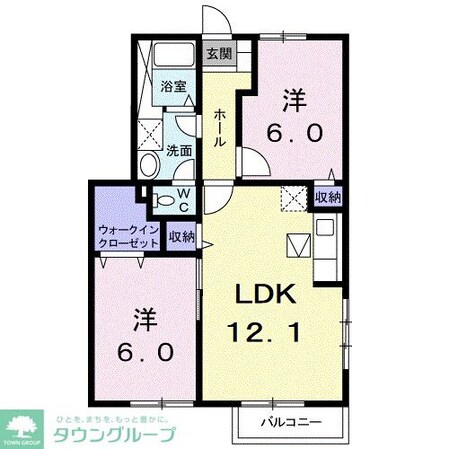 ツインマークヒルズBの物件間取画像